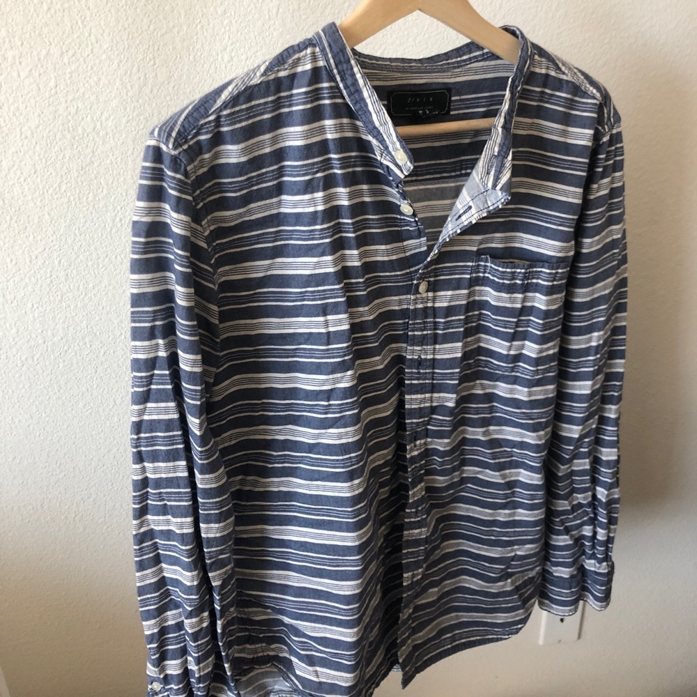 Collarless Men Dress Shirt